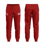 Custom Black Deep Red Sports hoodie Sweatshirt Set for Men Women Youth Tops and Pants Set Tracksuit