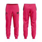 Custom Pink Hoodie Sweatshirt Set for Men Women Youth Tops and Pants Set Tracksuit