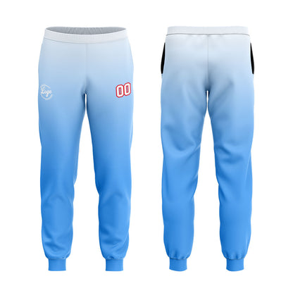 Custom Light Blue Hoodie Sweatshirt Set for Men Women Youth Tops and Pants Set Tracksuit