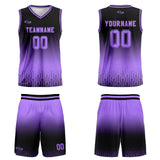 Custom Black Purple Gradient Basketball Jersey Uniform Suit Printed Your Logo Name Number