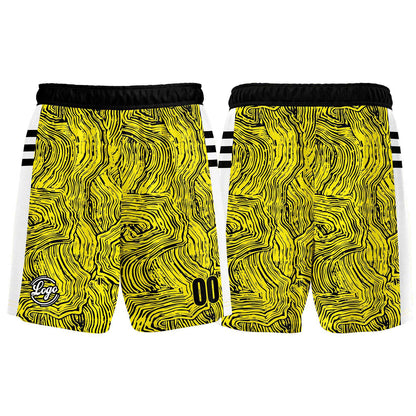 Custom Black Yellow Basketball Jersey Uniform Suit Printed Your Logo Name Number