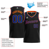 Custom Stitched Basketball Jersey for Men, Women  And Kids Black-Royal-Orange