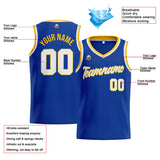 Custom Stitched Basketball Jersey for Men, Women  And Kids Royal-White-Yellow