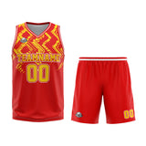 Custom Red Orange Basketball Jersey Uniform Suit Printed Your Logo Name Number