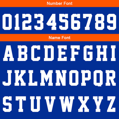 Custom Reversible Basketball Suit for Adults and Kids Royal-Orange-White