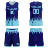 Custom Blue Basketball Jersey Uniform Suit Printed Your Logo Name Number