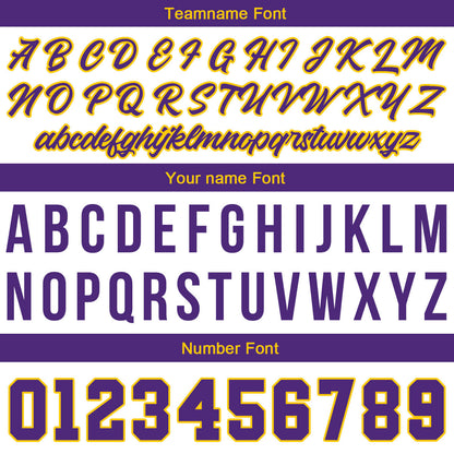 Custom Stitched Basketball Jersey for Men, Women  And Kids White-Yellow-Purple
