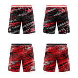 Custom Black Red Grey Reversible Basketball Suit for Adults and Kids Personalized Jersey