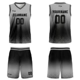 Custom Grey Black Gradient Basketball Jersey Uniform Suit Printed Your Logo Name Number