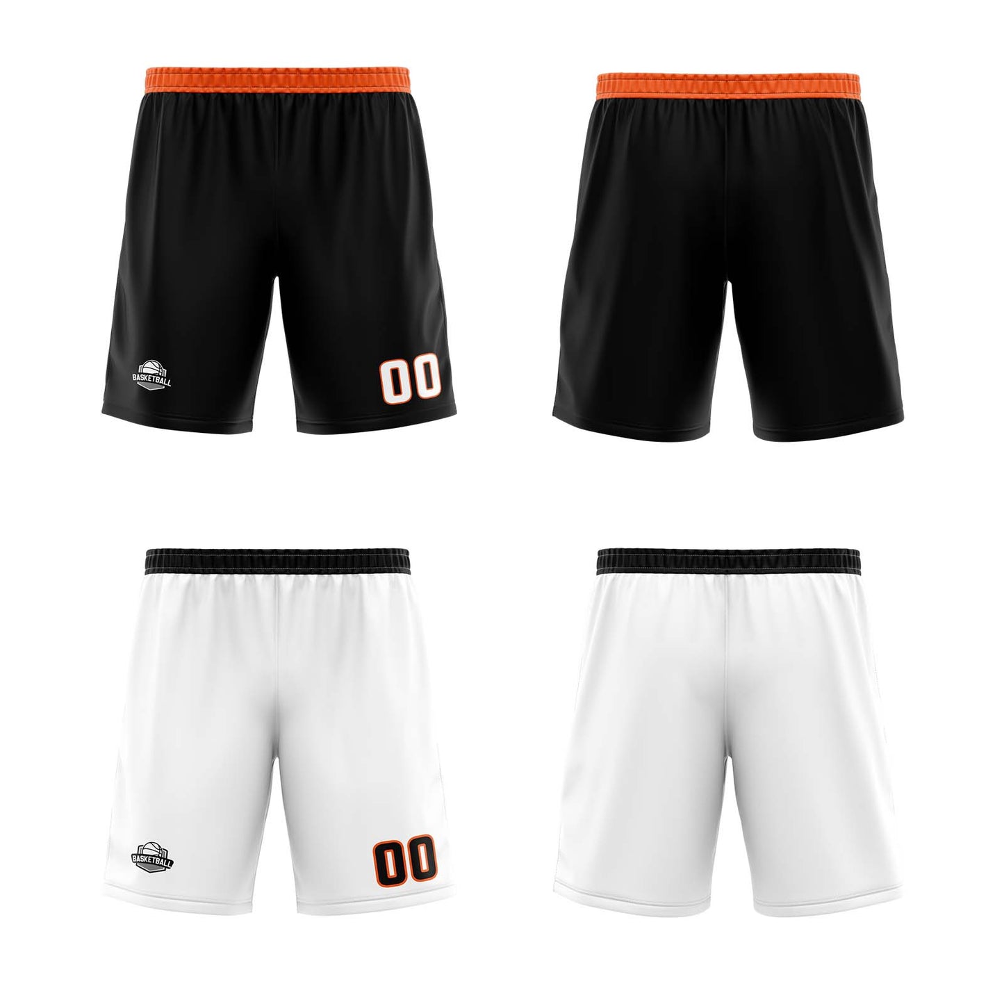 Custom Black White Reversible Basketball Jersey Uniform Suit Printed Your Logo Name Number