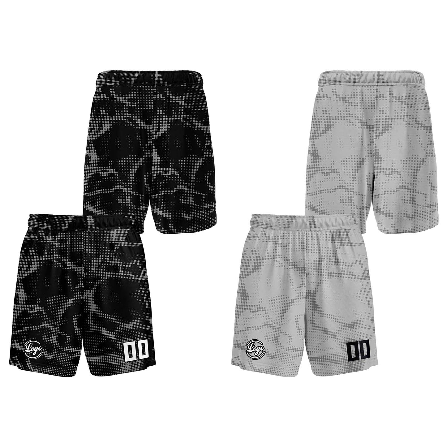 Custom Black Grey Reversible Basketball Suit for Adults and Kids Personalized Jersey