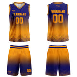 Custom Blue Yellow Gradient Basketball Jersey Uniform Suit Printed Your Logo Name Number