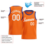 Custom Stitched Basketball Jersey for Men, Women And Kids Orange-White-Purple