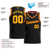 Custom Stitched Basketball Jersey for Men, Women  And Kids Black-Red-Yellow