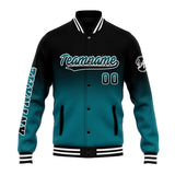 Custom Gradient Varsity Jacket Letterman jacket for Men, Women and Youth Black Green