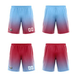 Custom Blue Red White Reversible Basketball Suit for Adults and Kids Personalized Jersey