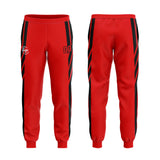 Custom Red Hoodie Sweatshirt Set for Men Women Youth Tops and Pants Set Tracksuit