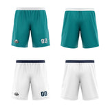 Custom Teal White Reversible Basketball Jersey Uniform Suit Printed Your Logo Name Number
