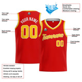 Custom Stitched Basketball Jersey for Men, Women  And Kids Red-Yellow-White