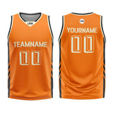 Custom Orange Basketball Jersey Uniform Suit Printed Your Logo Name Number