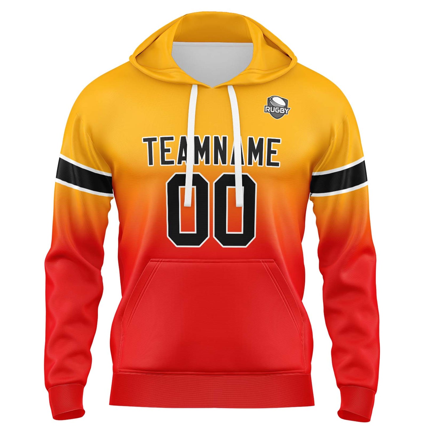 Custom Gradient Sweatshirt Hoodie For Man Woman Girl Boy Print Your Logo Name Number Orange&Red