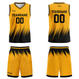 Custom Yellow Black Basketball Jersey Uniform Suit Printed Your Logo Name Number
