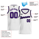 Custom Stitched Basketball Jersey for Men, Women  And Kids White-Purple-Black