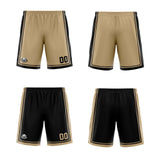 Custom Gold Black Reversible Basketball Suit for Adults and Kids Personalized Jersey