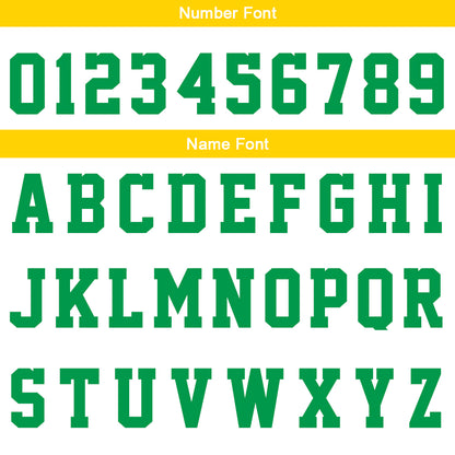 Custom Yellow Green Reversible Basketball Suit for Adults and Kids Personalized Jersey