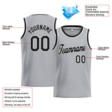 Custom Stitched Basketball Jersey for Men, Women And Kids Gray-Black-White