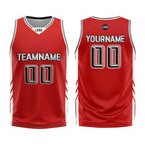 Custom Red Black Basketball Jersey Uniform Suit Printed Your Logo Name Number