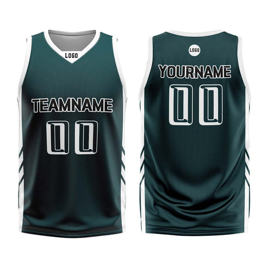 Custom Green Basketball Jersey Uniform Suit Printed Your Logo Name Number