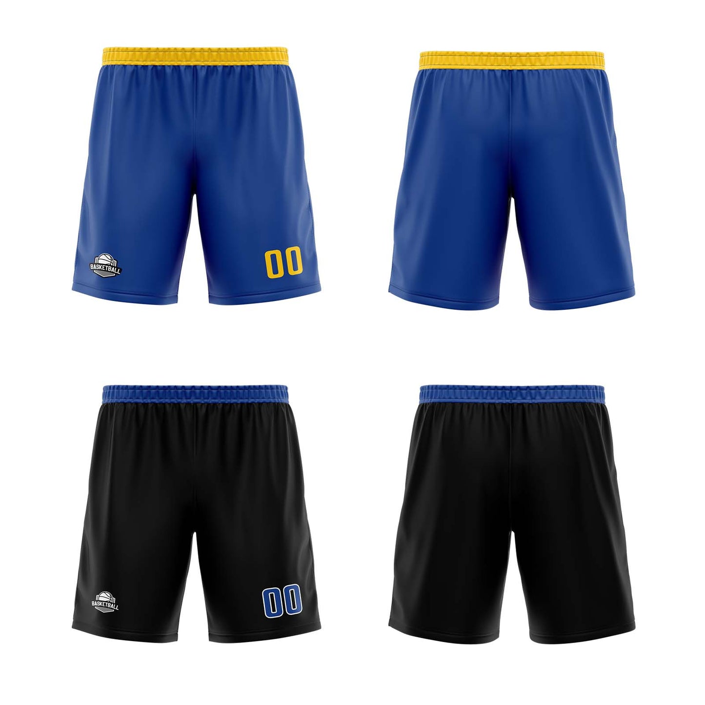Custom Royal Black Reversible Basketball Jersey Uniform Suit Printed Your Logo Name Number