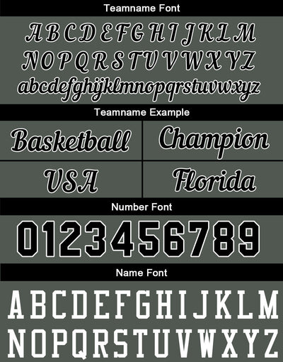 Custom Basketball Jersey Dark Gray-Black