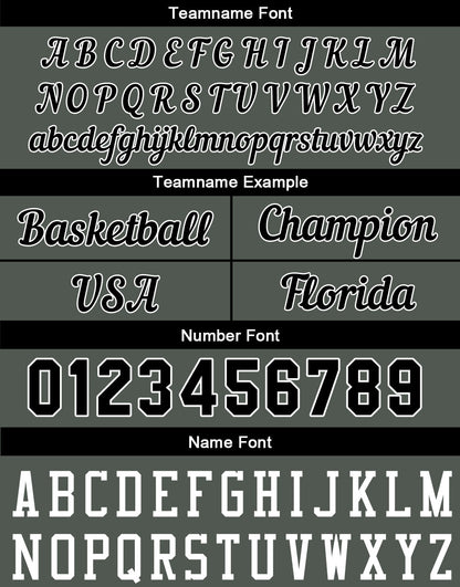 Custom Basketball Jersey Dark Gray-Black