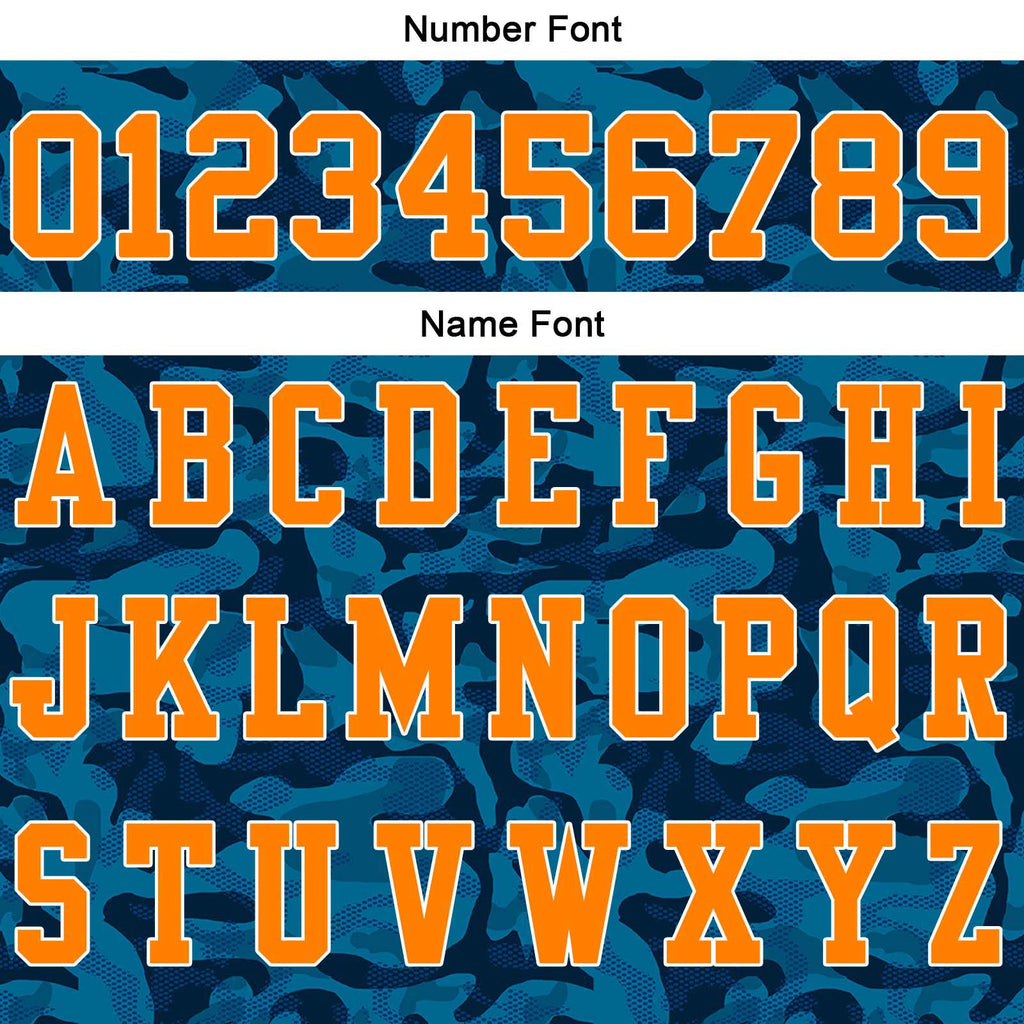 Custom Football Polo Shirts  Add Your Unique Logo/Name/Number Camouflage-Navy