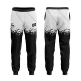 Custom Black White Sports hoodie Sweatshirt Set for Men Women Youth Tops and Pants Set Tracksuit