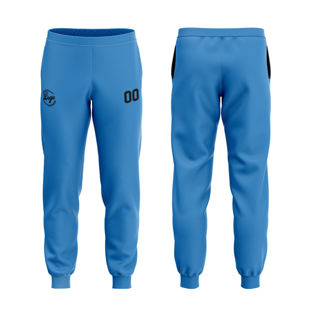 Custom Light Blue Hoodie Sweatshirt Set for Men Women Youth Tops and Pants Set Tracksuit