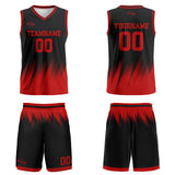 Custom Black Red Basketball Jersey Uniform Suit Printed Your Logo Name Number