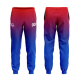 Custom Blue Red Sports hoodie Sweatshirt Set for Men Women Youth Tops and Pants Set Tracksuit