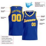 Custom Stitched Basketball Jersey for Men, Women  And Kids Royal-Yellow