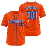 Custom Baseball Jersey Stitched Design Personalized Hip Hop Baseball Shirts Orange-Royal