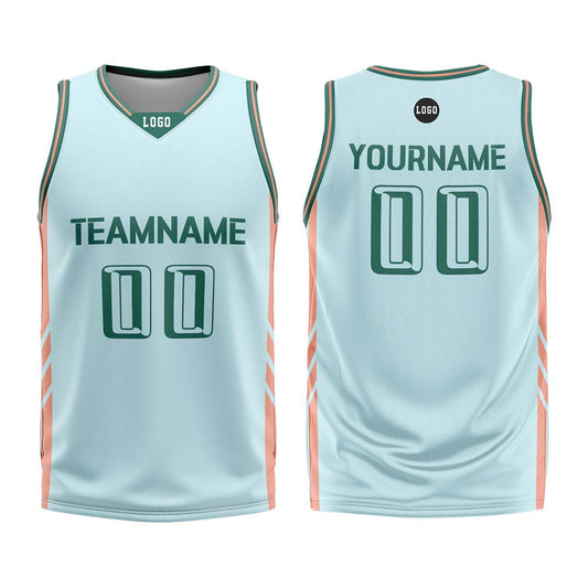 Custom Tiffany Blue Basketball Jersey Uniform Suit Printed Your Logo Name Number