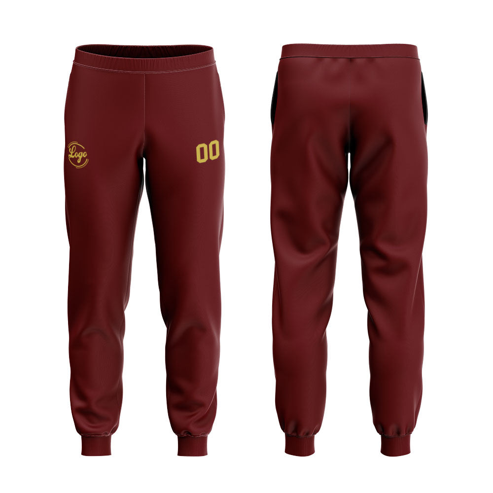 Custom Crimson Sports hoodie Sweatshirt Set for Men Women Youth Tops and Pants Set Tracksuit