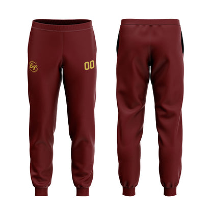 Custom Crimson Sports hoodie Sweatshirt Set for Men Women Youth Tops and Pants Set Tracksuit