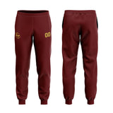 Custom Crimson Sports hoodie Sweatshirt Set for Men Women Youth Tops and Pants Set Tracksuit