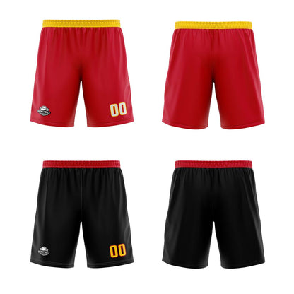Custom Red Black Reversible Basketball Jersey Uniform Suit Printed Your Logo Name Number