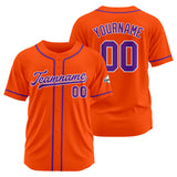 Custom Baseball Jersey Stitched Design Personalized Hip Hop Baseball Shirts Orange-Purple