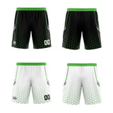 Custom Black Green Reversible Basketball Suit for Adults and Kids Personalized Jersey