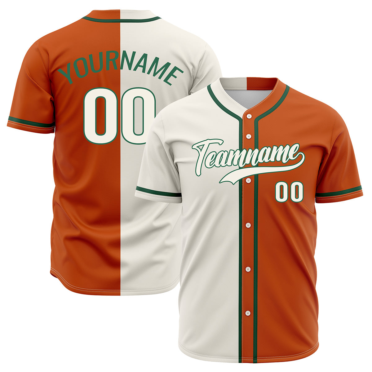 Custom Orange Off White Hip Hop Baseball Jersey Stitched Printed - Personalized Name Number Shirts #BB-0919-0080